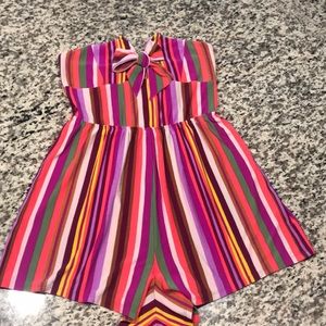 SOLD! Express Multi-colored Striped Romper